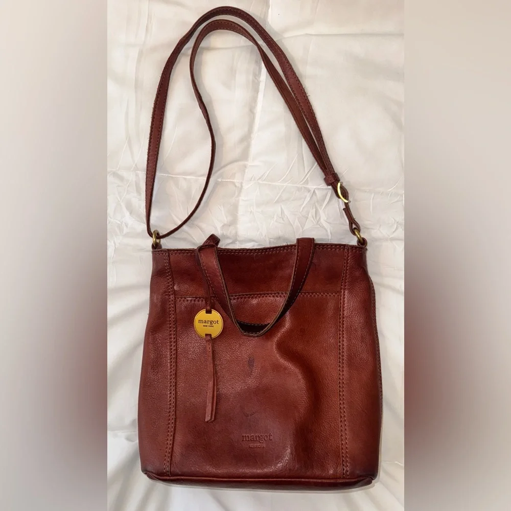 Margot Anna Brown Leather Crossbody Bag - Picture 2 of 7